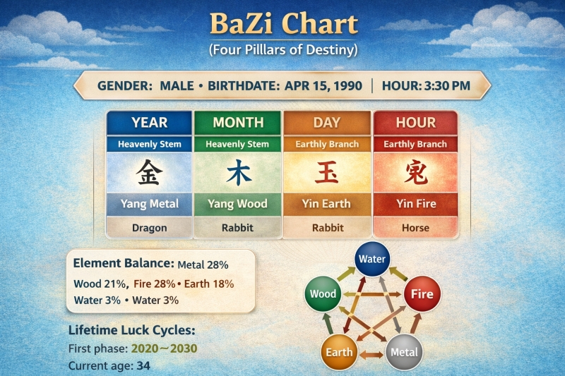 Application of Feng Shui BaZi (Chinese Astrology)